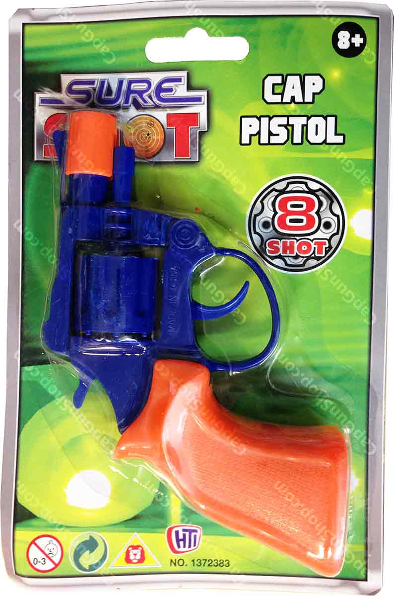 Sure Shot 8 Ring Shot Toy Cap Gun Orange Handle