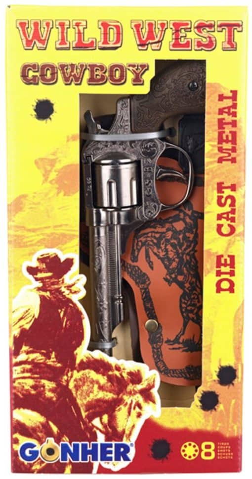 Gonher Wild West 8 Ring Shot Cap Gun with Holster Box
